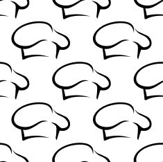 Chef toque seamless pattern