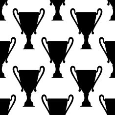 Seamless pattern of trophy cups