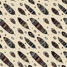 Vintage Feathers Seamless background N6