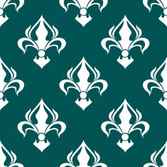 Seamless fleur-de-lis royal white pattern N2