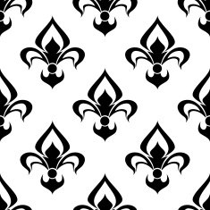 Modern fleur de lys background seamless pattern