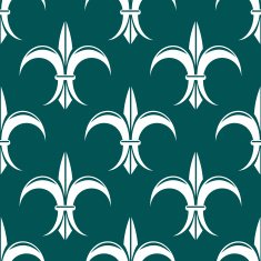 Seamless fleur-de-lis royal white pattern N3