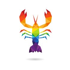 Crawfish abstract isolated on a white backgrounds vector illustration N3