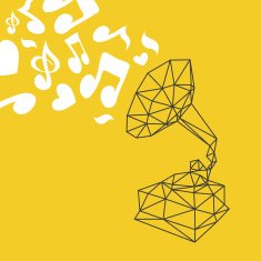 Gramophone abstract isolated on a white backgrounds vector illustration