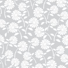 white wild flowers seamless pattern
