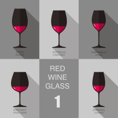 Wine glass cup flat icon design N3
