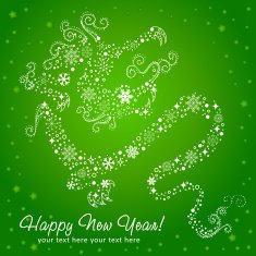 Stylized Chinese New Year of Dragon card
