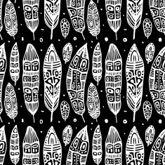Vintage Feathers Seamless background N7