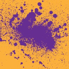Two color ink blots