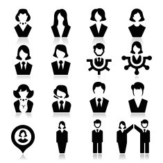 Businessman and businesswoman Icons