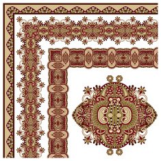 collection of ornamental floral vintage frame design