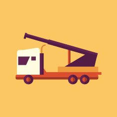 Truck Transportation Flat Icon N3