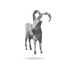 Goat abstract isolated on a white backgrounds vector illustration N6