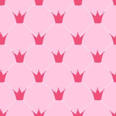 Princess Crown Seamless Pattern Background Vector Illustration N9