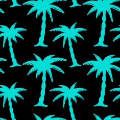 Seamless pattern with silhouettes coconut palm trees N17