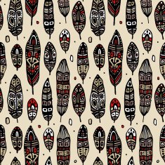 Vintage Feathers Seamless background N10