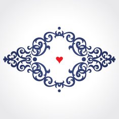 Vector baroque ornament in Victorian style N54