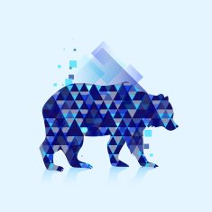 Polygonal bear logo