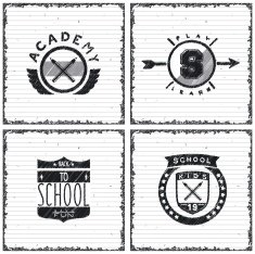 Set of school emblems N2