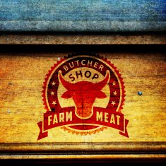 Labels of butcher shop N8