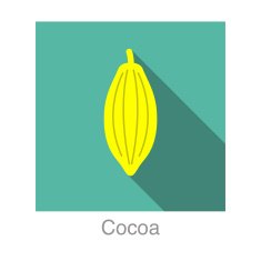 Cocoa food and drink flat icon series N2