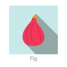 Fig food and drink flat icon series
