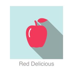 Red Delicious food and drink flat icon series