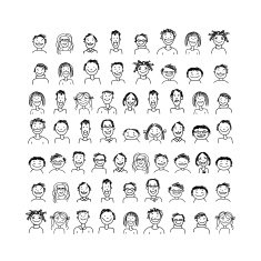 People icons sketch for your design N2