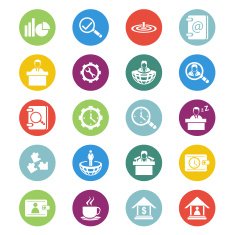 Business strategy icons set N4