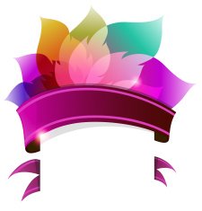 Transparent petals with ribbon