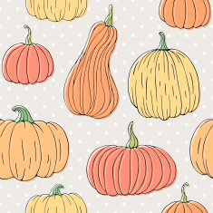 Pumpkin seamless pattern N5