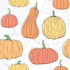 Pumpkin seamless pattern N6