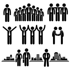 Business Businessman Group Worker Pictogram