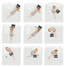 Woman lying on bed while using laptop N2