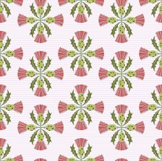 Stencil Style Scottish Thistle Seamless Pattern N13