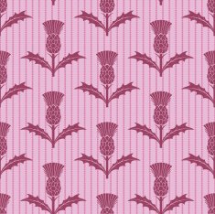 Stencil Style Scottish Thistle Seamless Pattern N15
