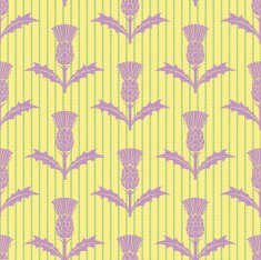 Stencil Style Scottish Thistle Seamless Pattern N17