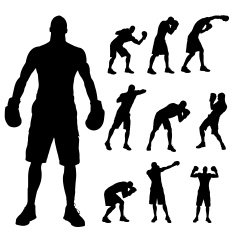 Vector silhouette of a people N298