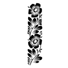 decorative silhouette of floral decoration