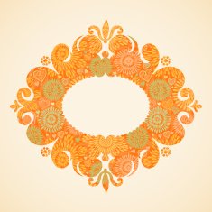 Concept abstract autumn frame with place for text