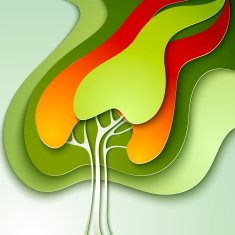 Summer tree Abstract paper nature background