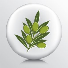 Round Icon With Olive Branch N3