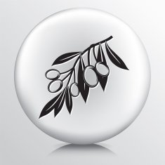 Round Icon With Olive Branch N5