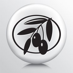 Round Icon With Olive Branch N6