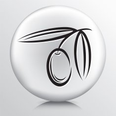 Round Icon With Olive Branch N7