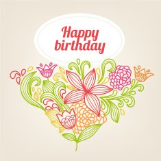 Floral Greeting Card N107