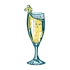 glass of champagne N6
