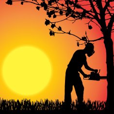 Vector silhouette of man N192