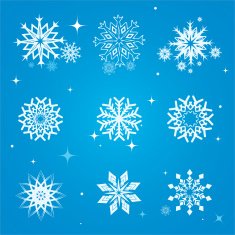 Snowflakes vector set