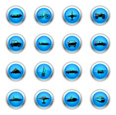 Blue Icons - Transportation